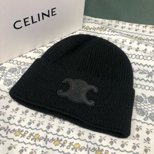 Celine Black Wool Beanie